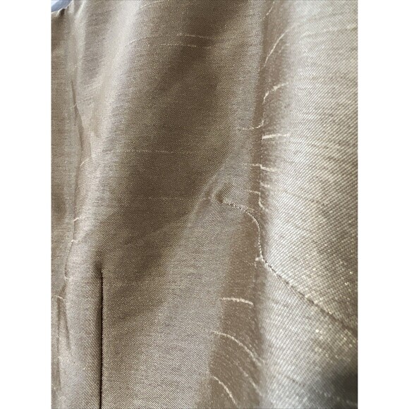 Coldwater Creek Sheath Dress 12 Taffeta Knee Length Sleeveless Zip Lined Gold - Picture 4 of 14